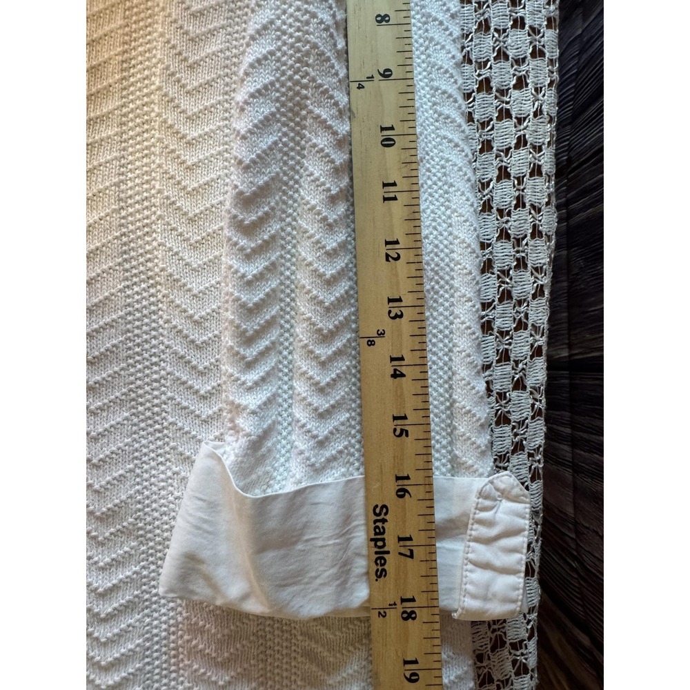Christopher & Banks White Zip-Front Hooded Cardigan - Picture 4 of 13